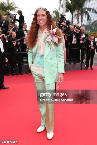 Romain Brau attends the screening of "Forever Young " during the 75th annual Cannes film festival at Palais des Festivals on May 22, 2022 in Cannes,...