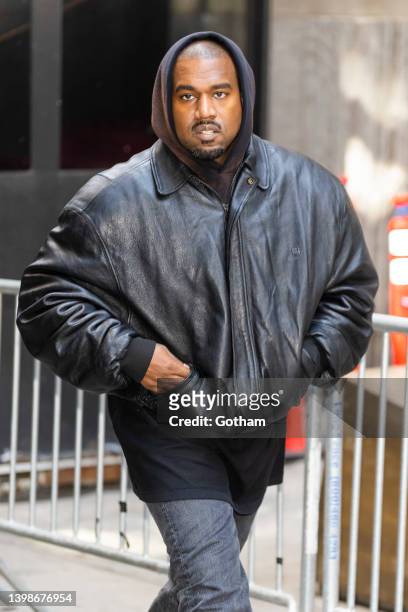 Kanye West attends the Balenciaga Spring 2023 Fashion Show at the New York Stock Exchange on May 22, 2022 in New York City.