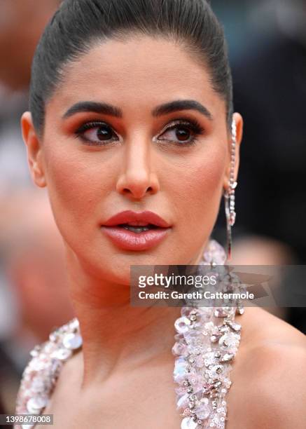 Nargis Fakhri attends the screening of "Forever Young " during the 75th annual Cannes film festival at Palais des Festivals on May 22, 2022 in...