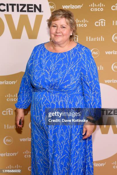 Former Prime Minister of Norway and GC Global Board Member, PM Erna Solberg attends the Global Citizen NOW Summit at Spring Studios on May 22, 2022...
