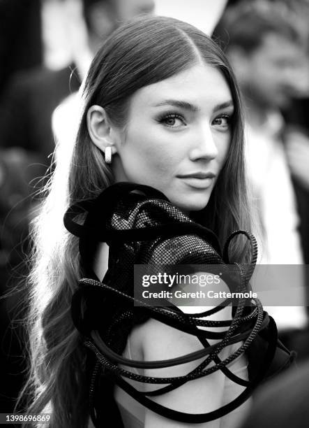 Lorena Rae attends the screening of "Forever Young " during the 75th annual Cannes film festival at Palais des Festivals on May 22, 2022 in Cannes,...