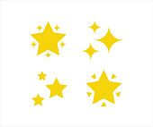 The falling stars icon, Shooting stars with tails symbol for web applications and websites