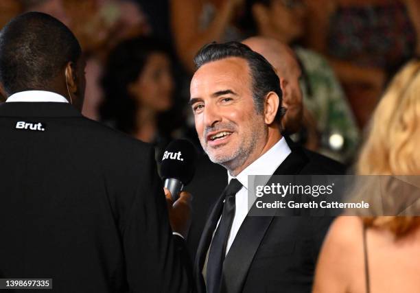 Jean Dujardin attends the screening of "November " during the 75th annual Cannes film festival at Palais des Festivals on May 22, 2022 in Cannes,...