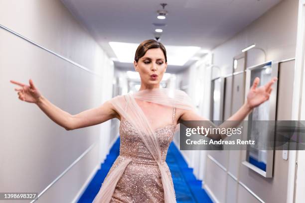 Catrinel Marlon poses for the photographer during the 75th annual Cannes film festival at on May 22, 2022 in Cannes, France.