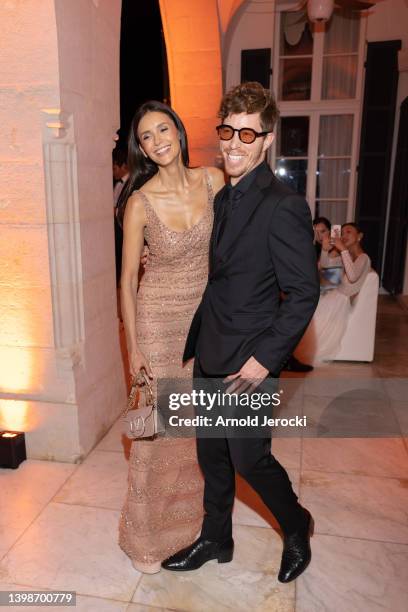 Shaun White and Nina Dobrev attend "With Love For Peace" Gala on May 22, 2022 in Cannes, France.