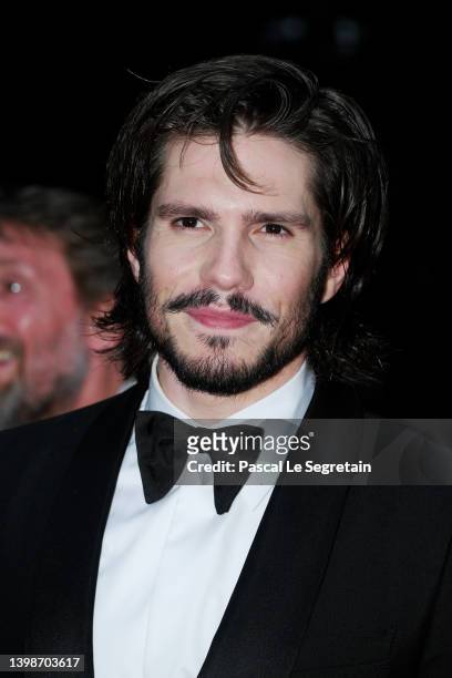 François Civil attends the screening of "November " during the 75th annual Cannes film festival at Palais des Festivals on May 22, 2022 in Cannes,...