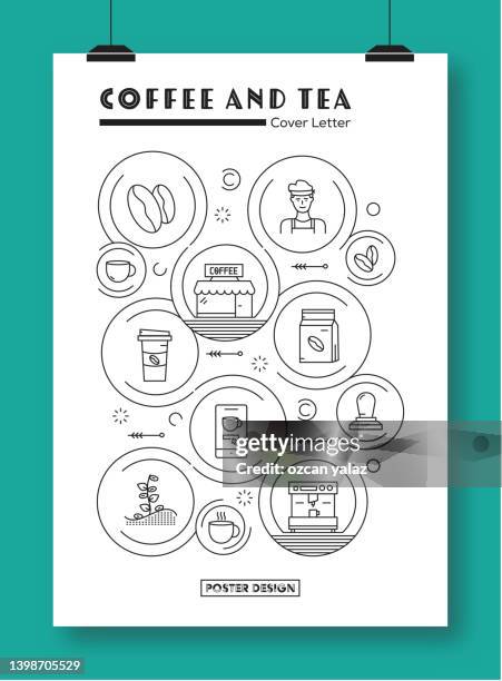coffee and tea ready template. - outside cafe stock illustrations