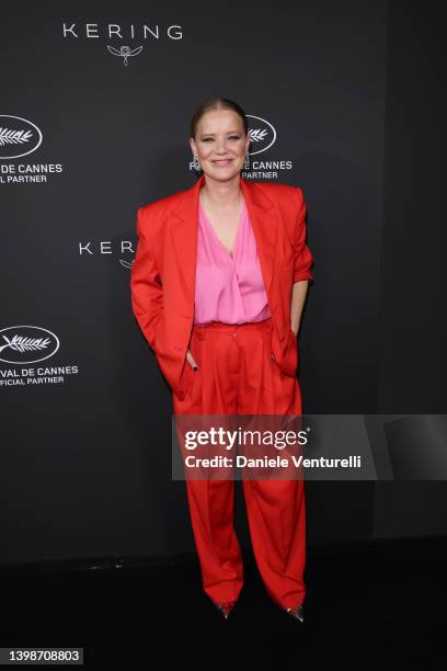 Member of the Un Certain Regard Jury, Joanna Kulig attend the annual Kering "Women in Motion" awards at Place de la Castre on May 22, 2022 in Cannes,...