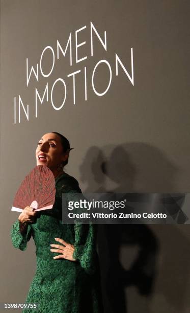 Rossy De Palma attends the annual Kering "Women in Motion" awards at Place de la Castre on May 22, 2022 in Cannes, France.