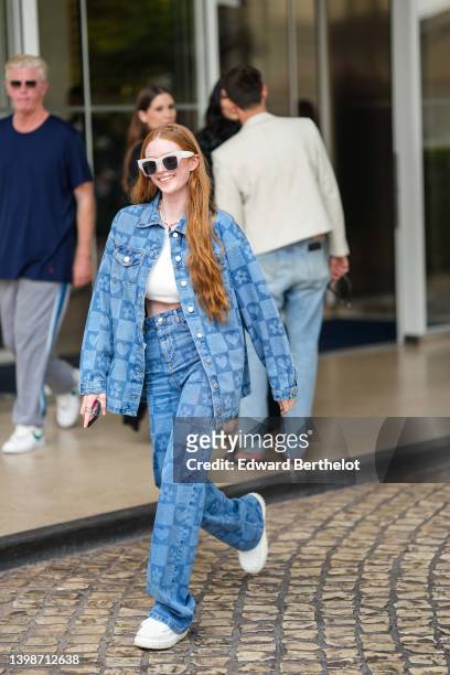 Larsen Thompson is seen during the 75th annual Cannes film festival on May 22, 2022 in Cannes, France.