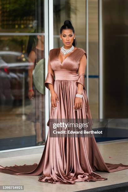 Ayem Nour is seen during the 75th annual Cannes film festival on May 22, 2022 in Cannes, France.