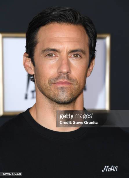 Milo Ventimiglia arrives at the Red Carpet For Series Finale Episode Of NBC's "This Is Us" at Academy Museum of Motion Pictures on May 22, 2022 in...