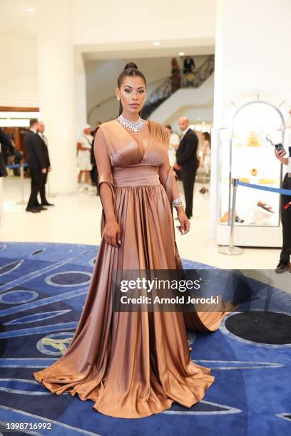 Ayem Nour is seen at the Martinez Hotel during the 75th annual Cannes film festival on May 22, 2022 in Cannes, France.