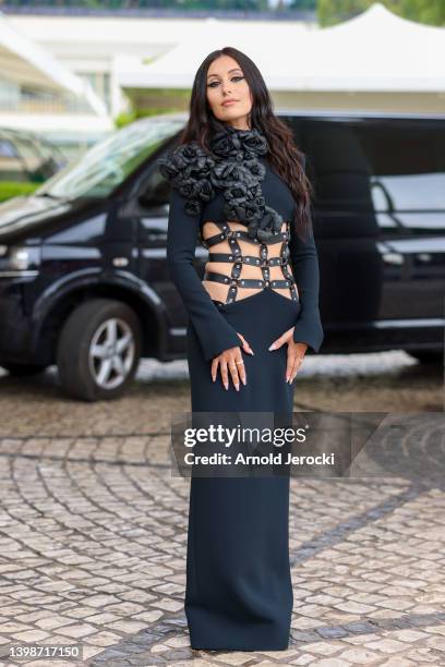 Marta Pozzan is seen at the Martinez Hotel during the 75th annual Cannes film festival on May 22, 2022 in Cannes, France.