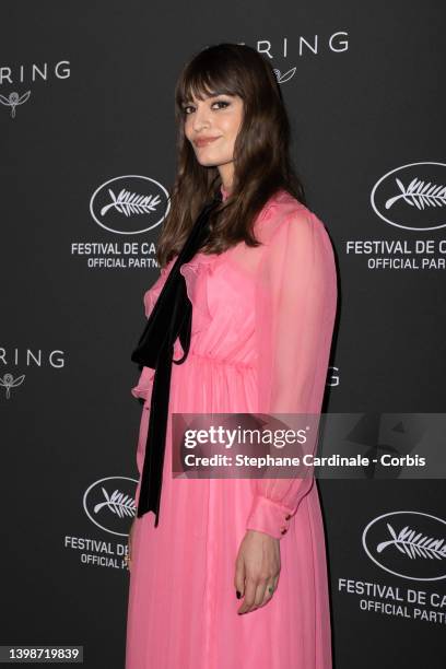 Clara Luciani attends the annual Kering "Women in Motion" awards at Place de la Castre on May 22, 2022 in Cannes, France.