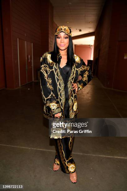 Singer Monica attends day 2 of the 2022 Atlanta Ultimate Women's Expo at Cobb Galleria Centre on May 22, 2022 in Atlanta, Georgia.
