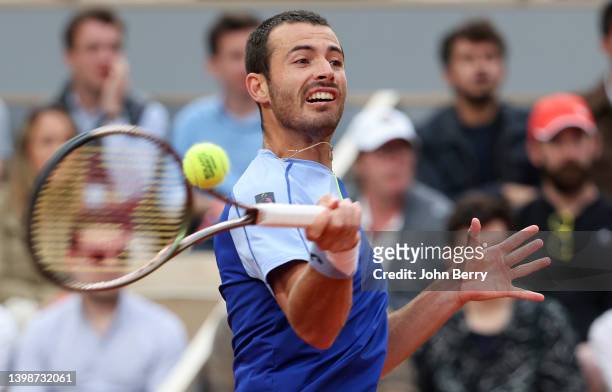 Juan Ignacio Londero of Argentina during day 1 of the French Open 2022, second tennis Grand Slam of the year at Stade Roland Garros on May 22, 2022...