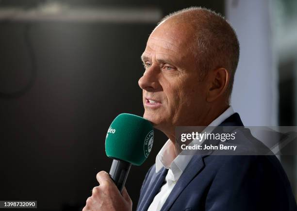 Guy Forget comments for Amazon Prime Video day 1 of the French Open 2022, second tennis Grand Slam of the year at Stade Roland Garros on May 22, 2022...