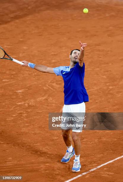 Juan Ignacio Londero of Argentina during day 1 of the French Open 2022, second tennis Grand Slam of the year at Stade Roland Garros on May 22, 2022...