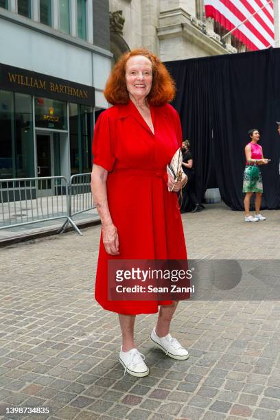 Grace Coddington attends Balenciaga Spring 2023 at the New York Stock Exchange on May 22, 2022 in New York City.