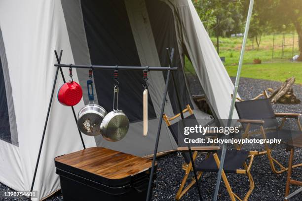 outdoor camping equipment - tent stock illustrations stock pictures, royalty-free photos & images