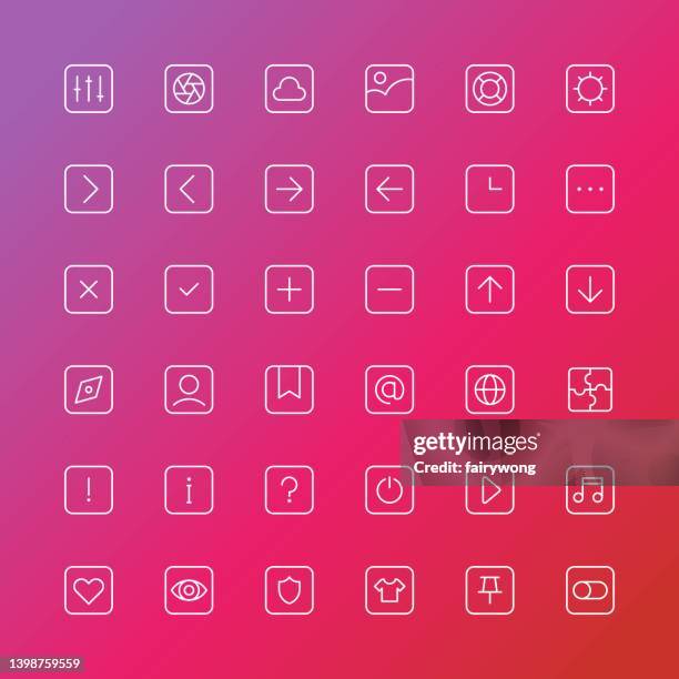 user interface icons - sharing earbuds stock illustrations