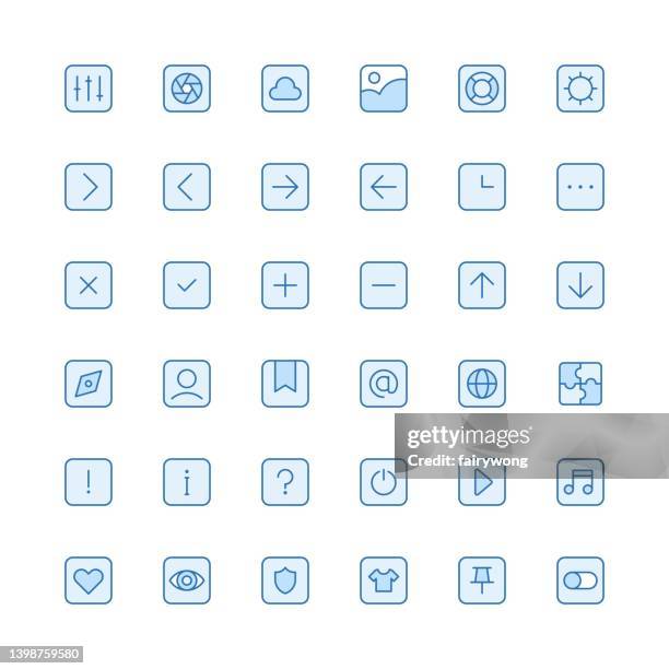 user interface icons - sharing earbuds stock illustrations