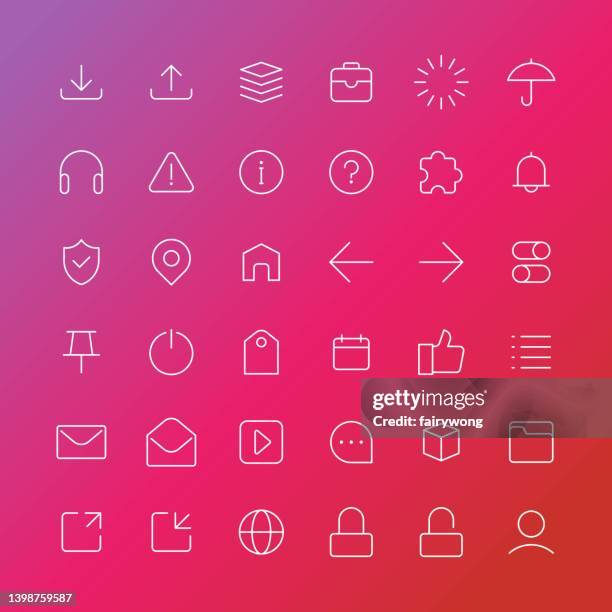 user interface icons - sharing earbuds stock illustrations