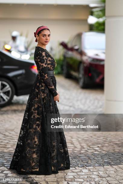 Aditi Rao Hydari is seen during the 75th annual Cannes film festival on May 22, 2022 in Cannes, France.