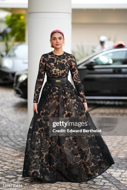 Aditi Rao Hydari is seen during the 75th annual Cannes film festival on May 22, 2022 in Cannes, France.