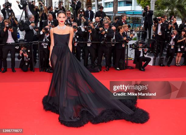 Sara Sampaio attends the screening of "Forever Young " during the 75th annual Cannes film festival at Palais des Festivals on May 22, 2022 in Cannes,...