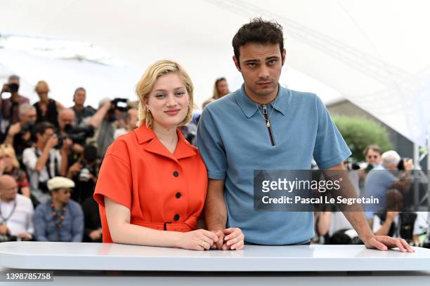 Nadia Tereszkiewicz and Sofiane Bennacer attend the photocall for "Forever Young " during the 75th annual Cannes film festival at Palais des...