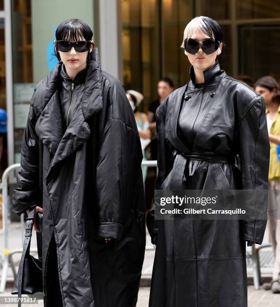 Guests are seen arriving to Balenciaga Spring 2023 fashion show at New York Stock Exchange on May 22, 2022 in New York City.