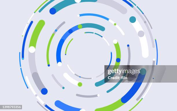 ilustrações de stock, clip art, desenhos animados e ícones de circle blend modern abstract background - orbiting