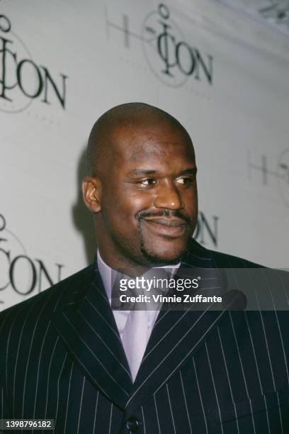 American basketball player Shaquille O'Neal attends the recording of the inaugural 'MTV Icon' television special at Sony Studios in Culver City,...