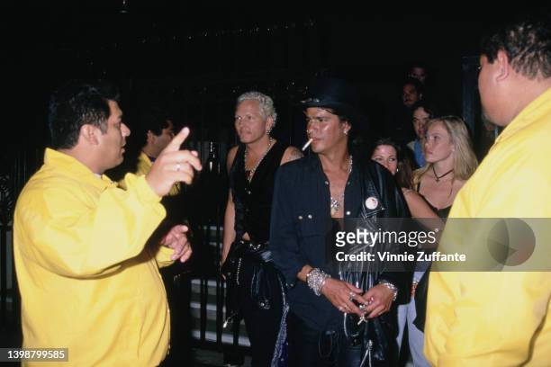 British�American guitarist Slash attends a Rolling Stones after party in Los Angeles, California, 1994. Slash's Guns n' Roses bandmate, American...