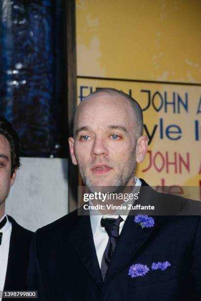 American singer and songwriter Michael Stipe attends the Elton John AIDS Foundation and InStyle Oscar Party in Los Angeles, California, 26th March...