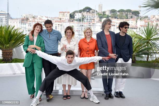 Clara Bretheau, Sofiane Bennacer, Director Valeria Bruni Tedeschi, Nadia Tereszkiewicz, Micha Lescot, Louis Garrel and Noham Edje attend the...