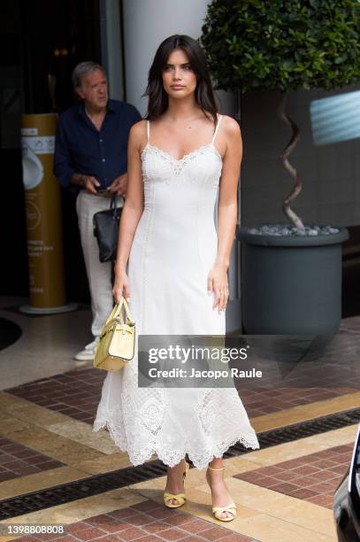 Sara Sampaio is seen during the 75th annual Cannes film festival at on May 23, 2022 in Cannes, France.