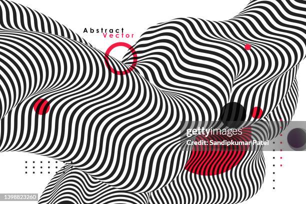 tunnel. optical illusion. black and white abstract striped background. - white tunnel stock illustrations