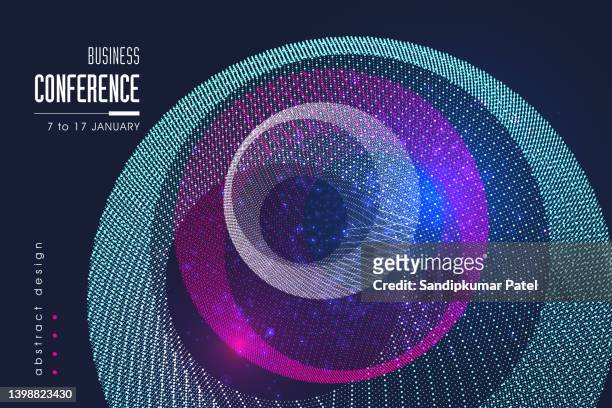 stockillustraties, clipart, cartoons en iconen met background with exploding particle. abstract vector illustration with dynamic effect. - conferentie
