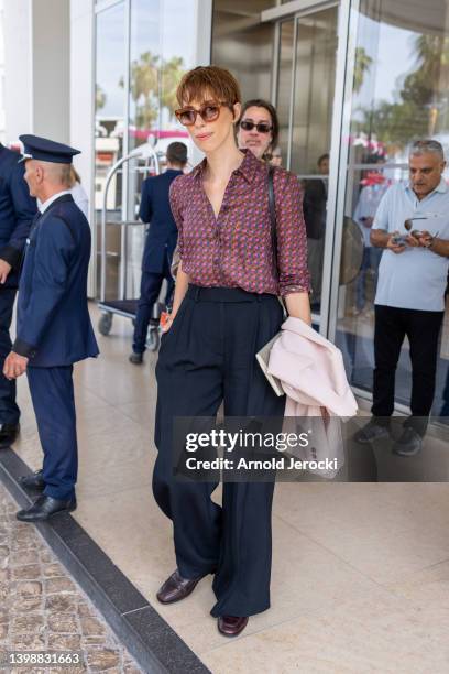 Rebecca Hall is seen at the Martinez Hotel during the 75th annual Cannes film festival at on May 23, 2022 in Cannes, France.