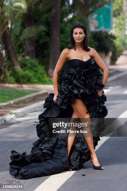 Rym Saidi is seen during the 75th annual Cannes film festival on May 23, 2022 in Cannes, France.