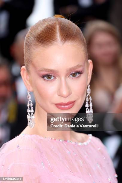 Marina Ruy Barbosa attends the screening of "Decision To Leave " during the 75th annual Cannes film festival at Palais des Festivals on May 23, 2022...