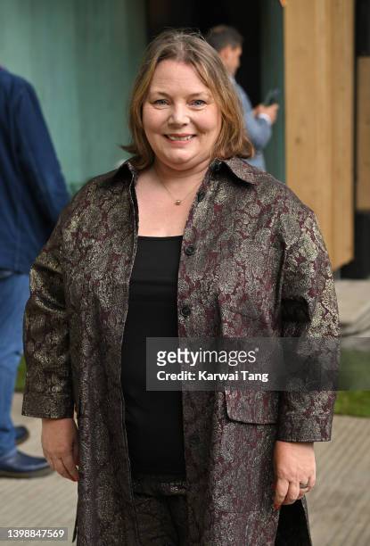 Joanna Scanlan attends the Chelsea Flower Show on May 23, 2022 in London, England.