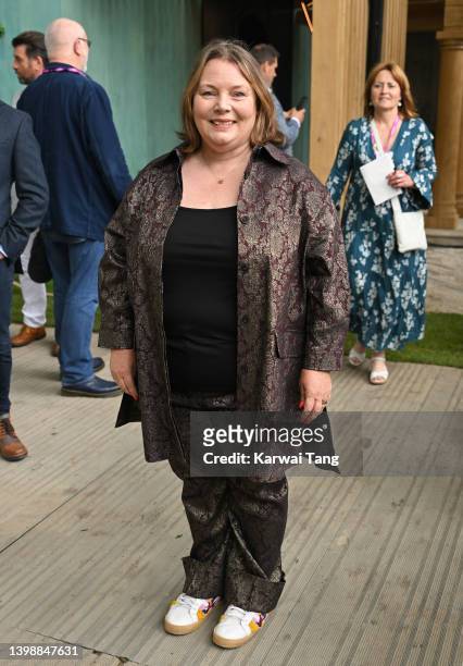 Joanna Scanlan attends the Chelsea Flower Show on May 23, 2022 in London, England.