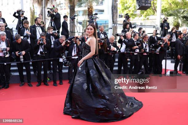 Rafa Kalimann attends the screening of "Decision To Leave " during the 75th annual Cannes film festival at Palais des Festivals on May 23, 2022 in...