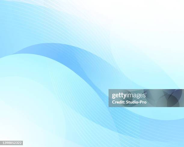 light blue gradient wavy wallpaper - blowing stock illustrations