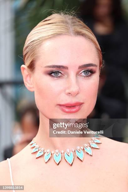 Kimberley Garner attends the screening of "Decision To Leave " during the 75th annual Cannes film festival at Palais des Festivals on May 23, 2022 in...