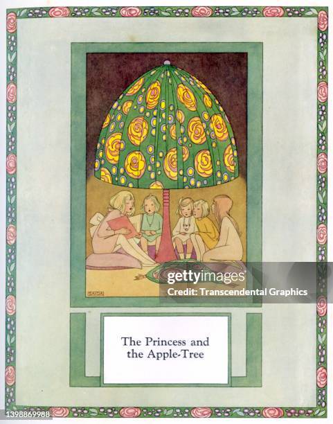 Illustration , from AA Milne's book 'A Gallery of Children,' entitled 'The Princess and the Apple-tree,' 1925. It was published by Philadelphia-based...